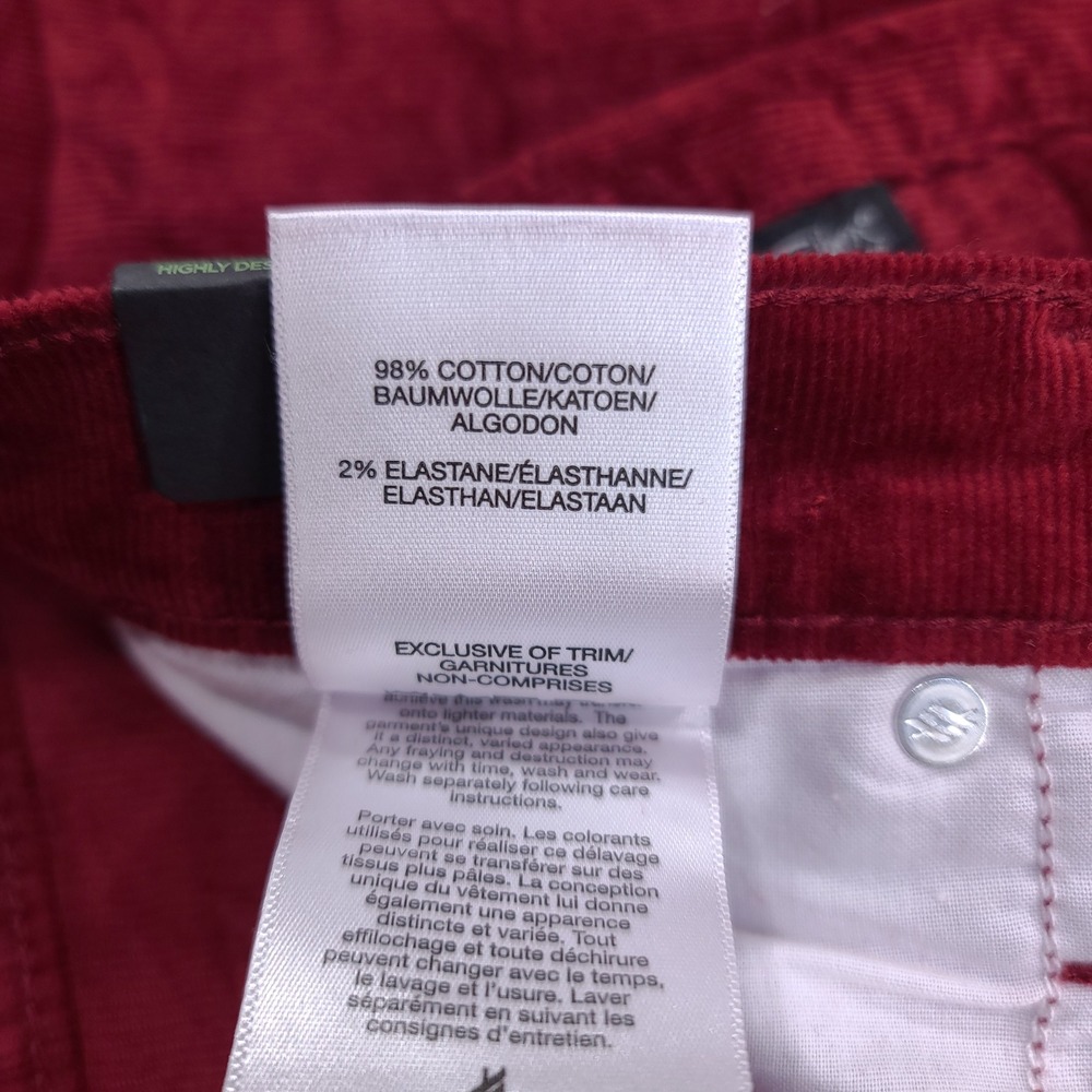 Silver Jeans Corduroy Pants Womens 29 Wine Highly Desirable Straight Leg - Picture 10 of 10